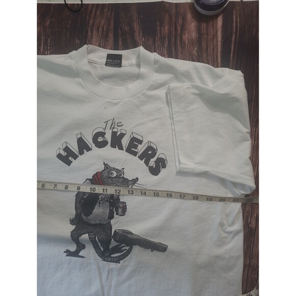 Vtg The Hackers Single Stitch band tee  shirt Screen Stars - Picture 10 of 10